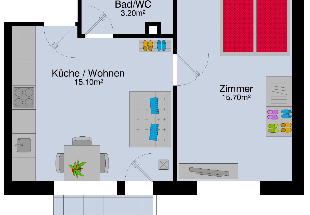 Ferienwohnung in Zürich - ZH Chestnut - Letzigrund HITrental Apartment