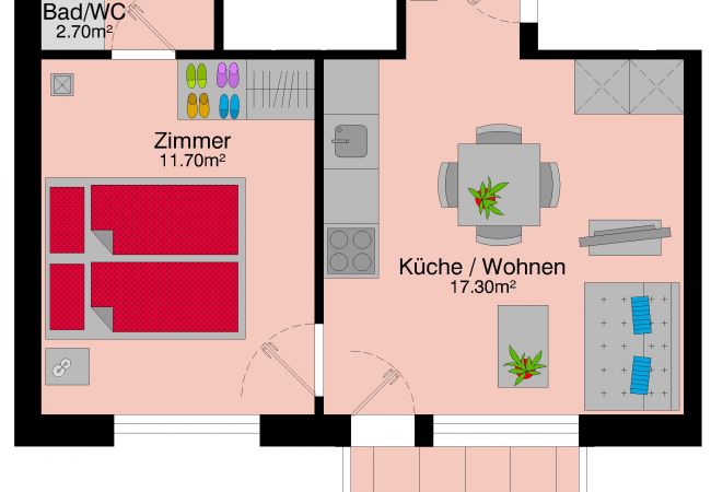 Ferienwohnung in Zürich - ZH Lemon - Letzigrund HITrental Apartment