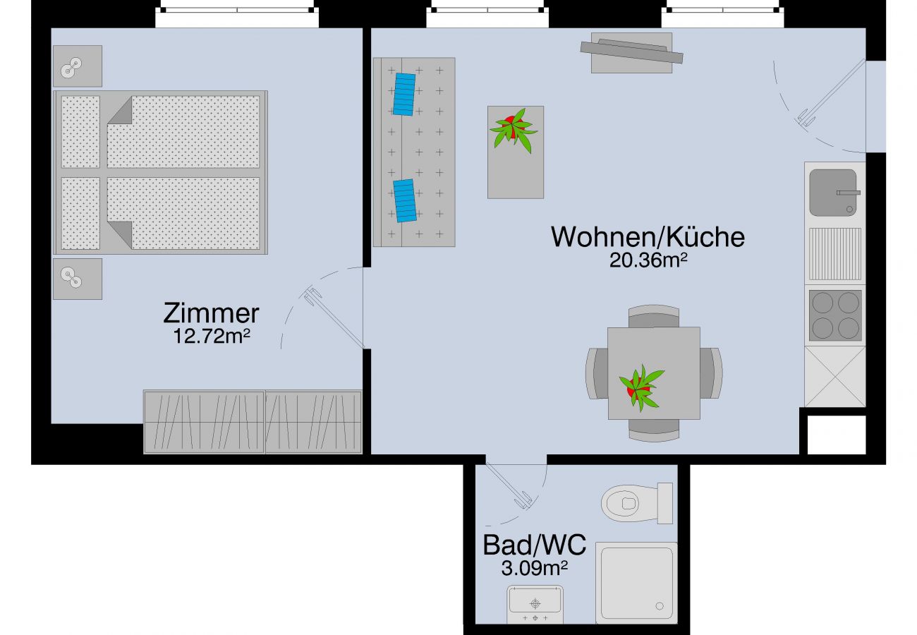 Ferienwohnung in Zürich - ZH Keita - Stauffacher HITrental Apartment