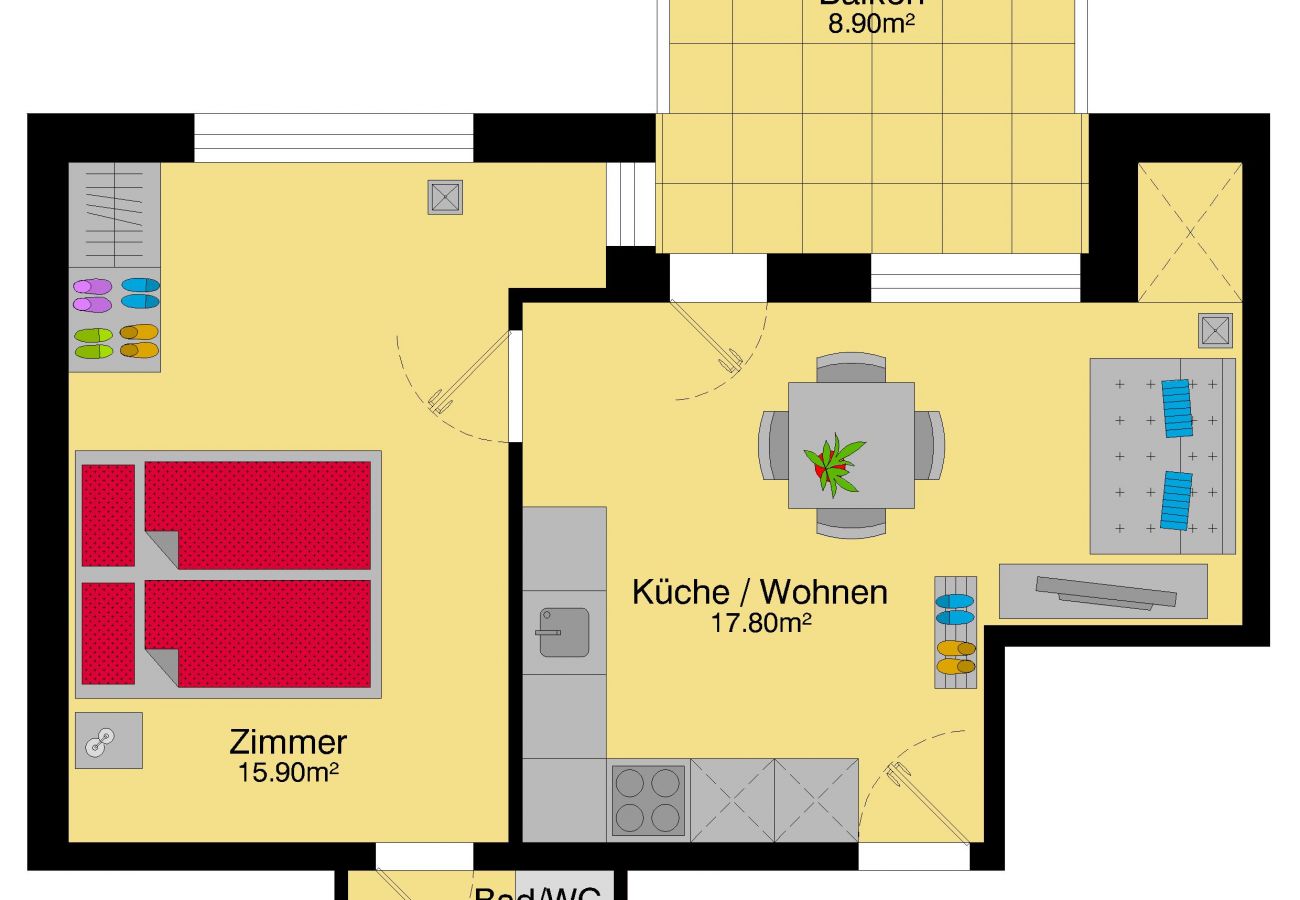 Appartement à Zurich - ZH Rose - Letzigrund HITrental Apartment