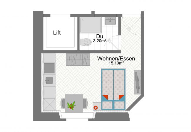 Studio à Zurich - ZH Cranberry - Oerlikon HITrental Apartment