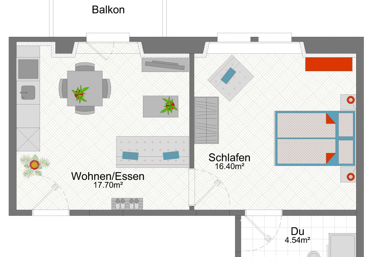 Appartement à Zurich - ZH Raspberry l - Oerlikon HITrental Apartment