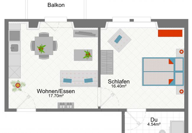 Appartement à Zurich - ZH Raspberry ll - Oerlikon HITrental Apartment