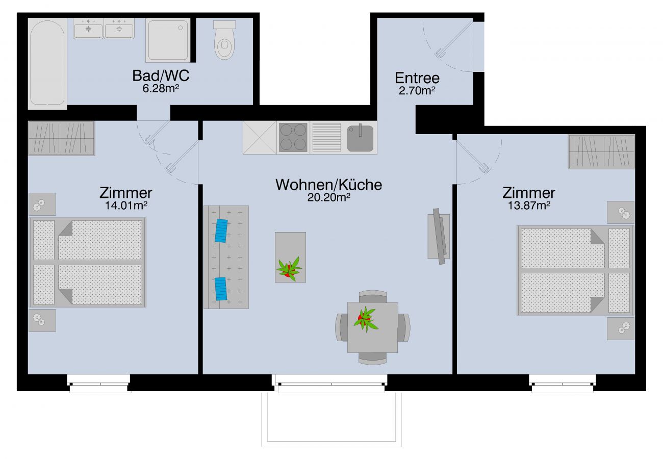 Appartement à Zurich - ZH Kuenzli - Stauffacher HITrental Apartment
