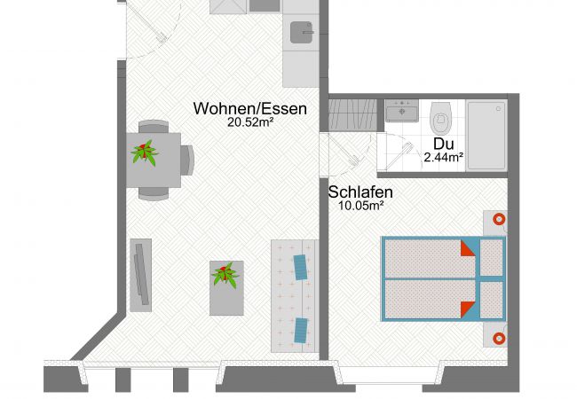 Appartamento a Zurigo - ZH Blueberry lV - Oerlikon HITrental Apartment