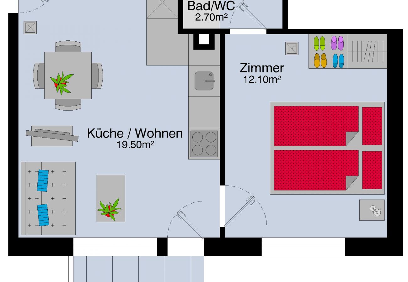Apartment in Zurich - ZH Maroon - Letzigrund HITrental Apartment