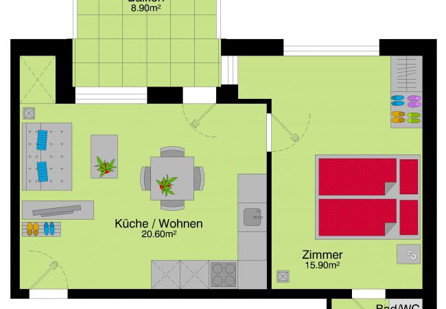 Апартаменты на Zurich - ZH Mint - Letzigrund HITrental Apartment